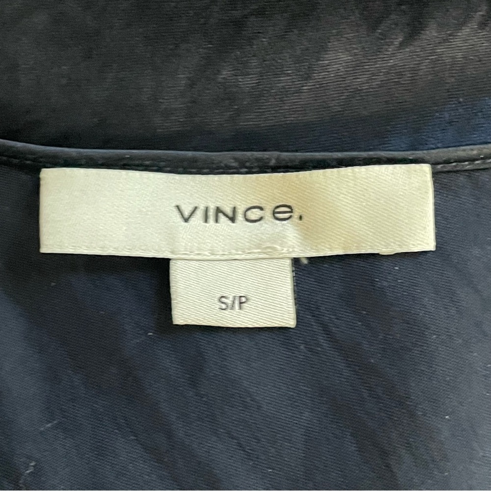Vince | Navy Blue Satin Slip Midi Dress - Picture 9 of 11